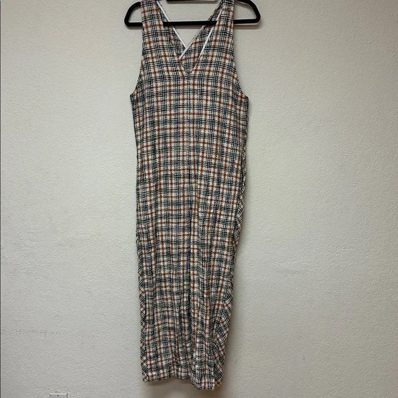 Free People womans tweed Plaid Jumpsuit size M - Picture 2 of 5